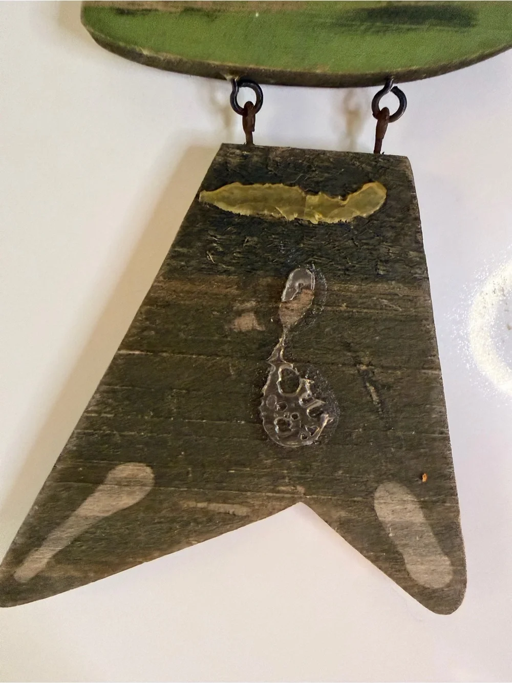 Articulated fish skeleton- wood and galvanized metal | rustic charm